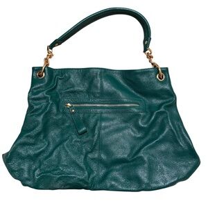 Cuore & Pelle Sophia Emerald Green Pebbled Leather Hobo Bag Large Shoulder Tote